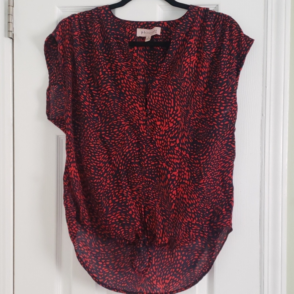 Navy and red Philosphy blouse